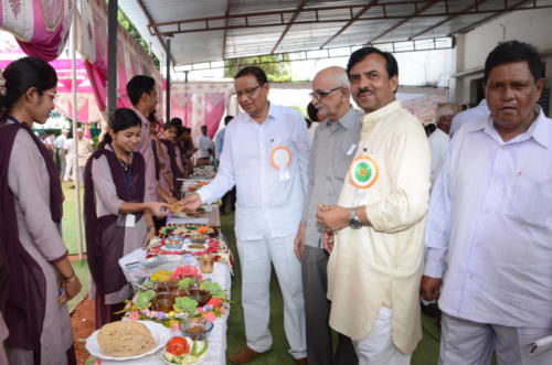 Plant exhibition observed by Mr Kishorbhau Wanamali, President, MSPM Armori  